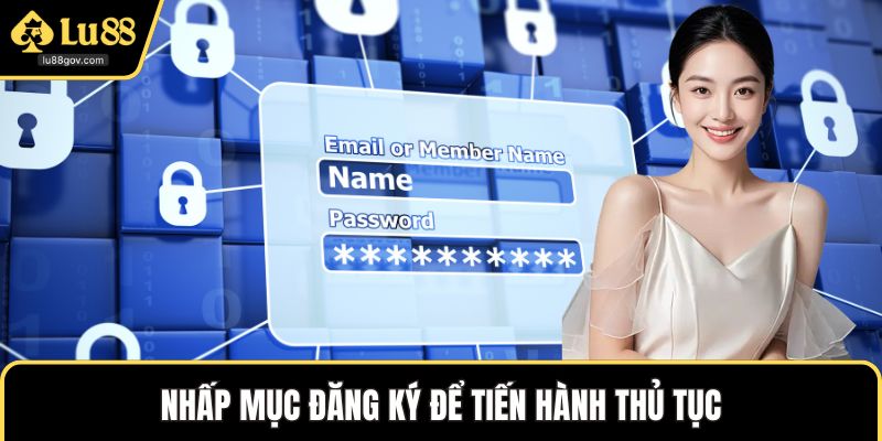 Nhấp mục Đăng ký để tiến hành thủ tục